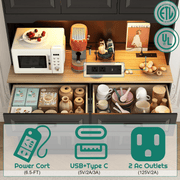 71" Tall Kitchen Pantry Storage Cabinet