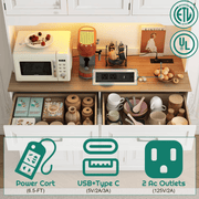71" Tall Kitchen Pantry Storage Cabinet