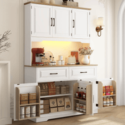 71" Tall Kitchen Pantry Storage Cabinet