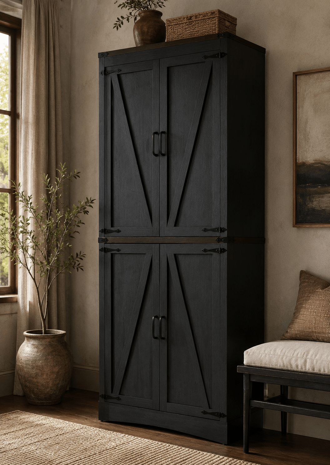 Dark Cabinet Accent Corner