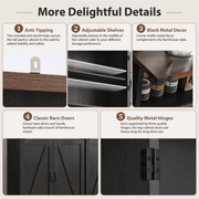 71in Farmhouse Kitchen Pantry Cabinet Storage Cabinet