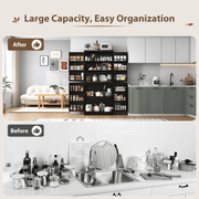 71in Farmhouse Kitchen Pantry Cabinet Storage Cabinet