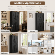 71in Farmhouse Kitchen Pantry Cabinet Storage Cabinet