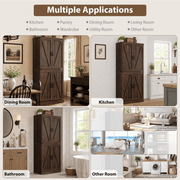 71in Farmhouse Kitchen Pantry Cabinet Storage Cabinet