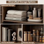 71in Farmhouse Kitchen Pantry Cabinet Storage Cabinet