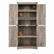 71in Farmhouse Kitchen Pantry Cabinet Tall Storage Cabinet with 4 Doors