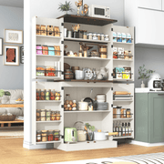 71in Farmhouse Kitchen Pantry Cabinet Storage Cabinet