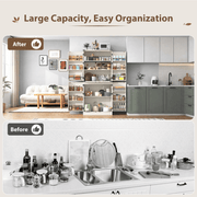 71in Farmhouse Kitchen Pantry Cabinet Storage Cabinet