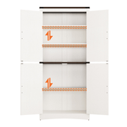 71in Farmhouse Kitchen Pantry Cabinet Tall Storage Cabinet with 4 Doors