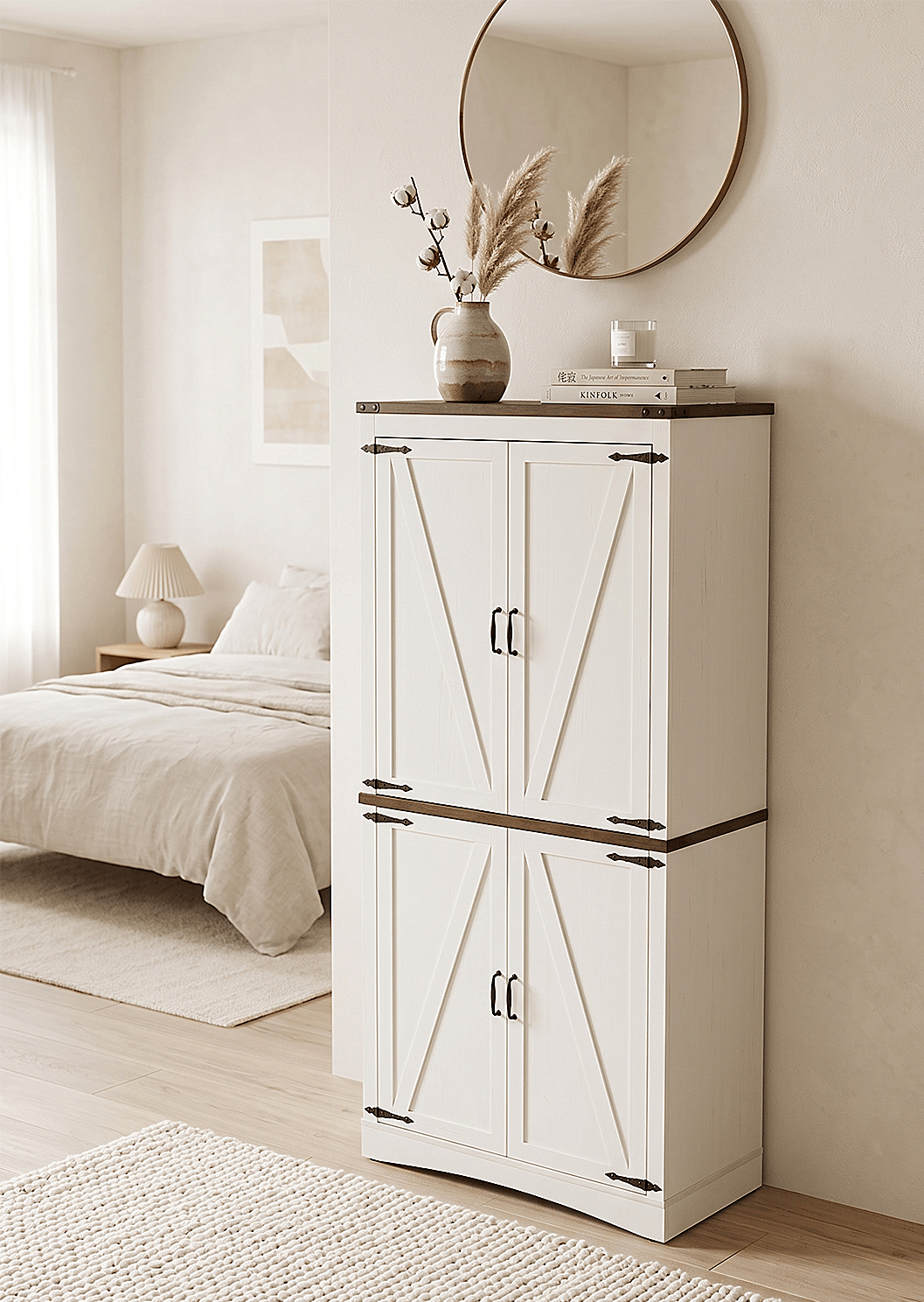 Bright Bedroom Storage Cabinet