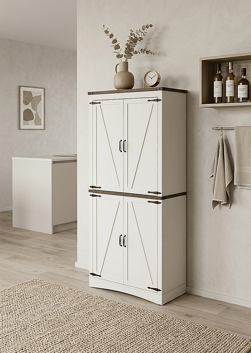 Functional Kitchen Pantry Cabinet