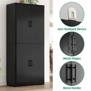 72" Tall Kitchen Pantry Storage Cabinet
