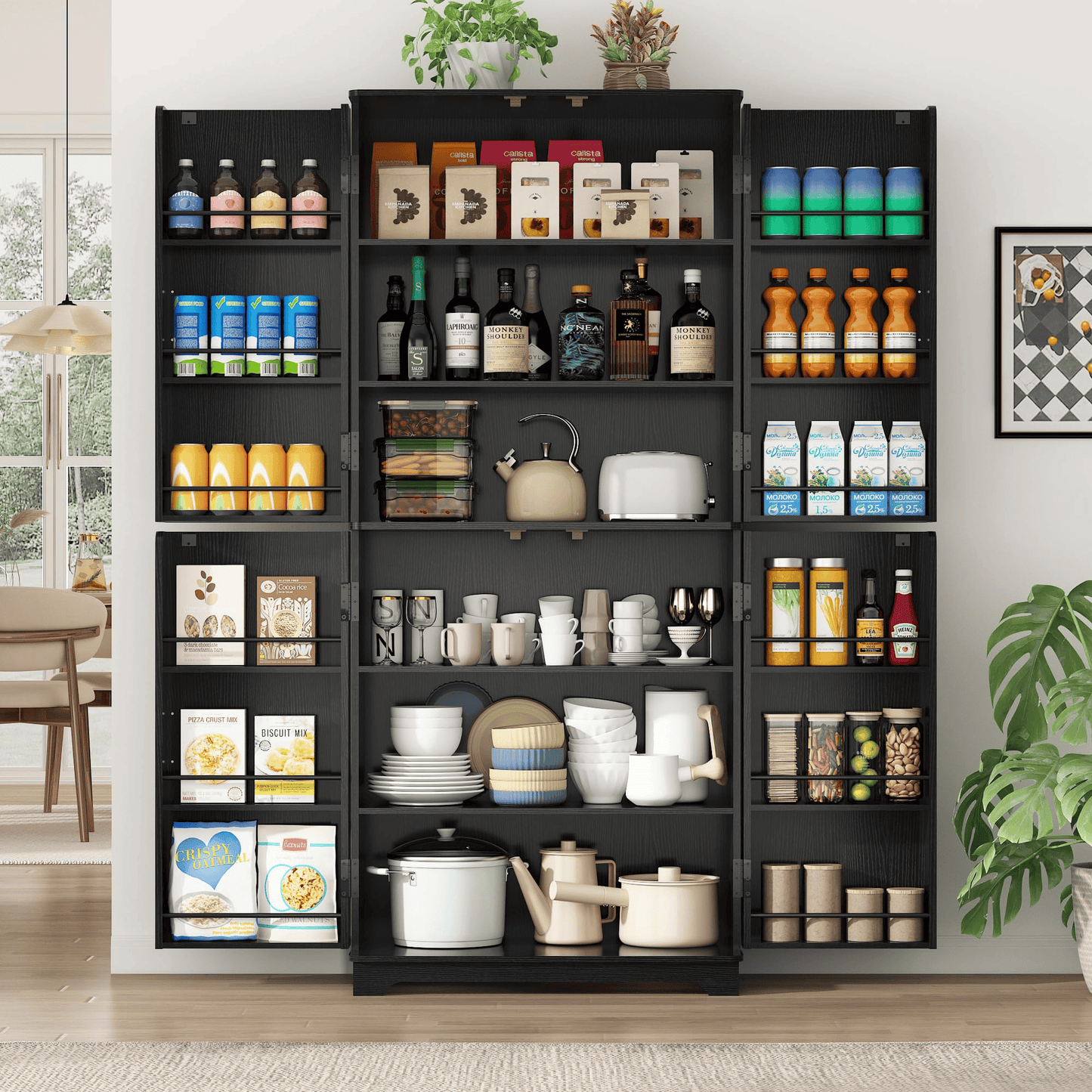 72" Tall Kitchen Pantry Storage Cabinet