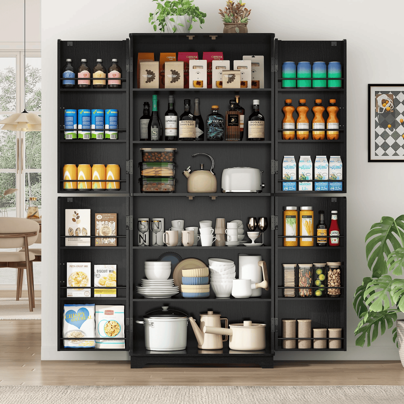 72" Tall Kitchen Pantry Storage Cabinet