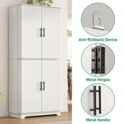 72" Tall Kitchen Pantry Storage Cabinet