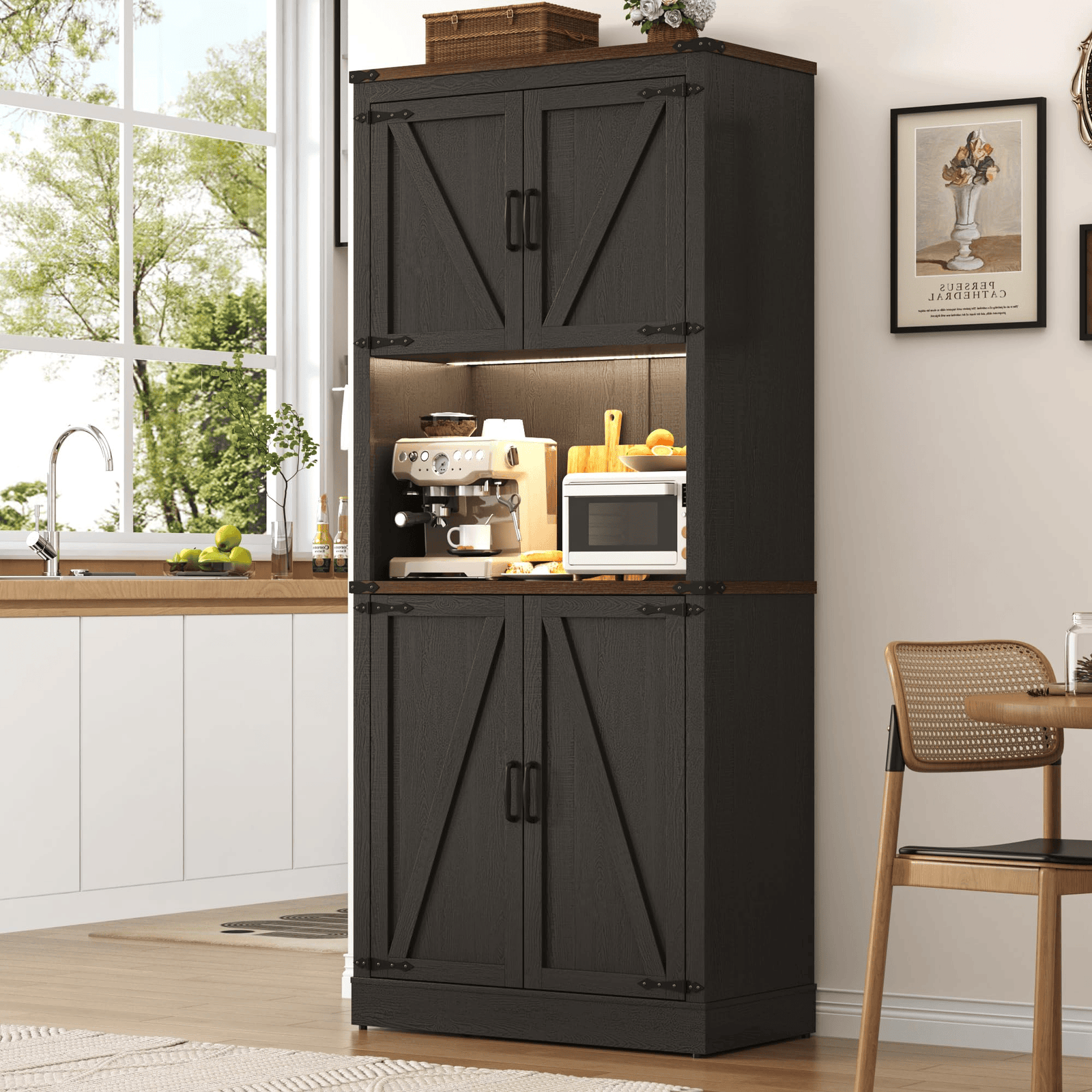 72" Tall Kitchen Pantry Storage Cabinet