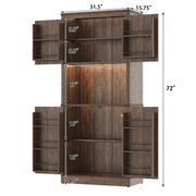 72" Tall Kitchen Pantry Storage Cabinet