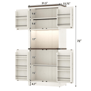 size-White storage cabinet with dimensions labeled on a white background