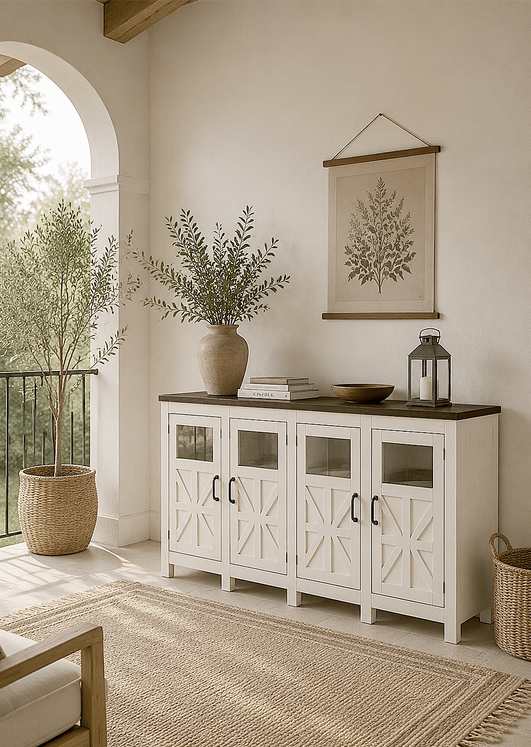 Bright Sunroom Cabinet