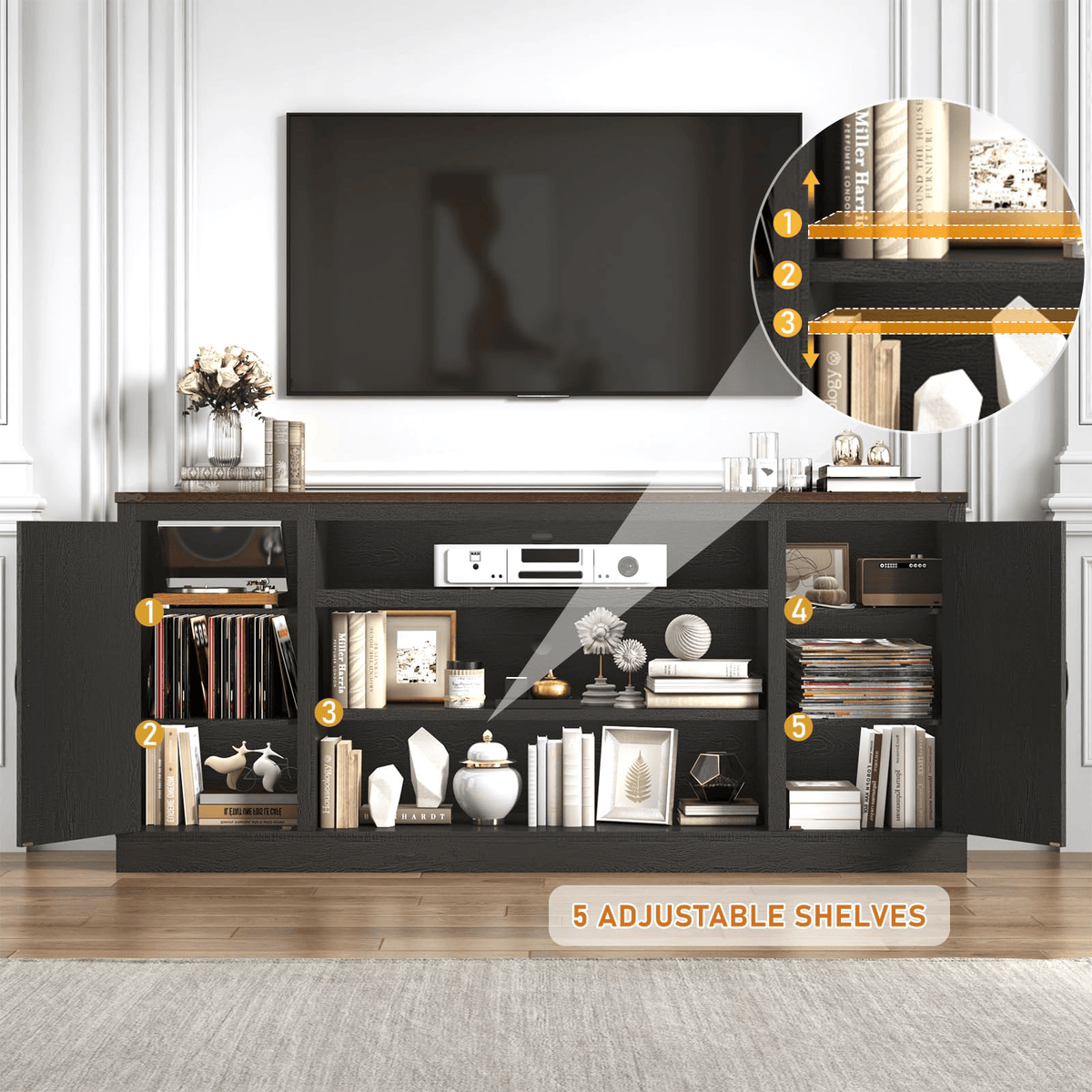 75" Coffee Bar with Charging Station