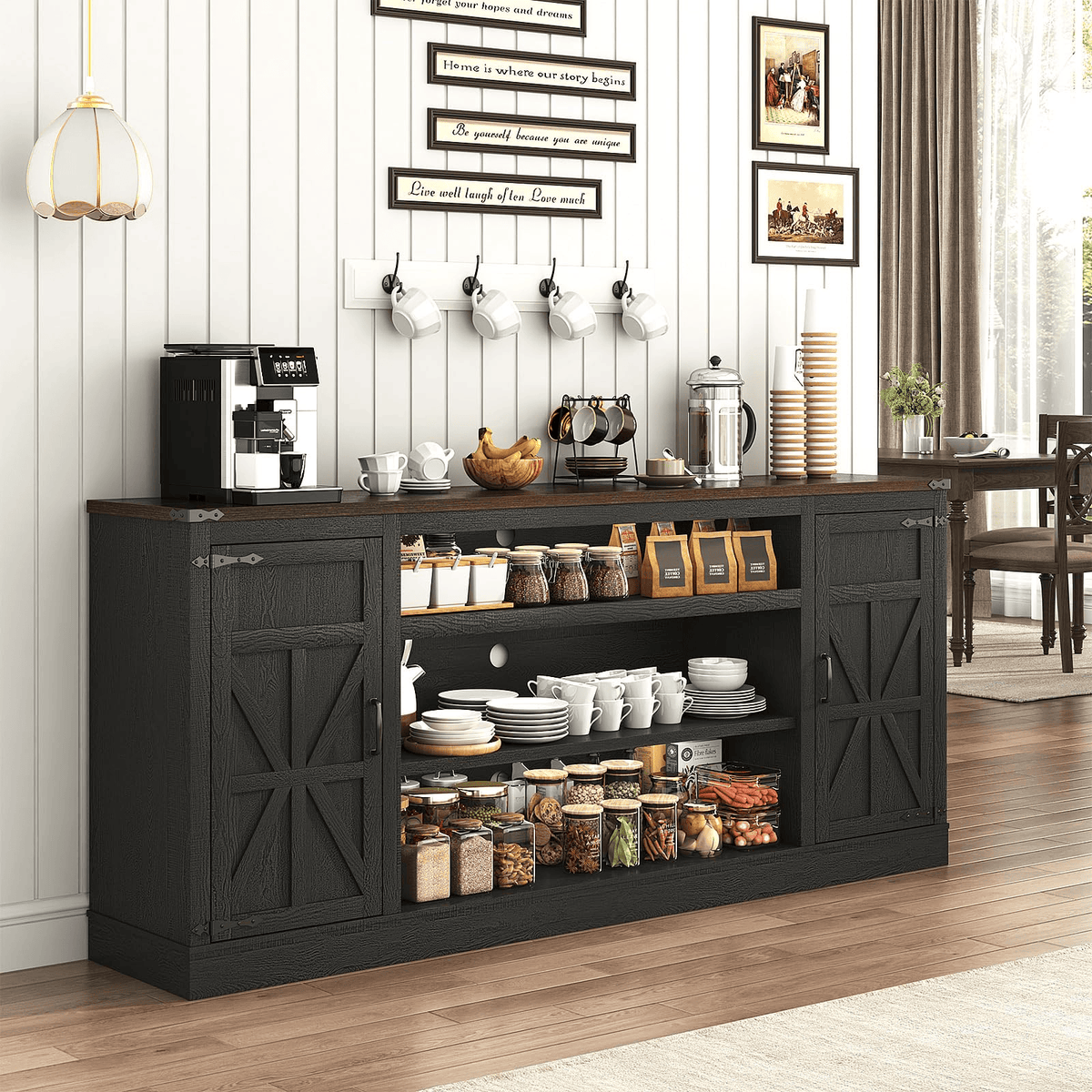 75" Coffee Bar with Charging Station