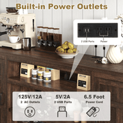 75" Coffee Bar with Charging Station