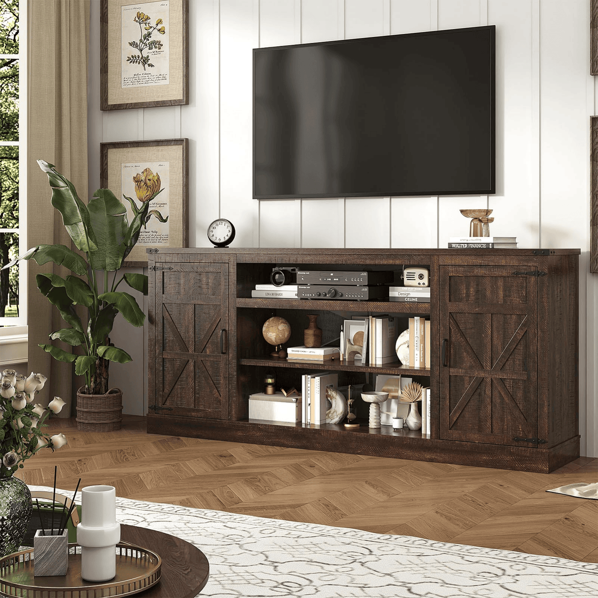 75" Coffee Bar with Charging Station