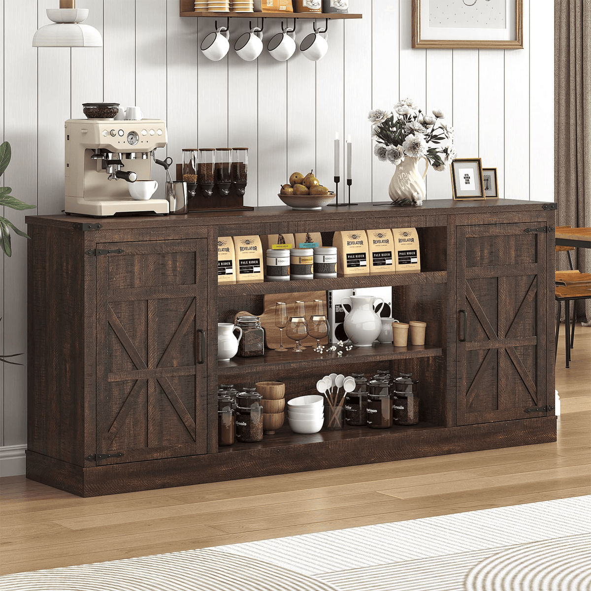 75" Coffee Bar with Charging Station