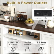 75" Coffee Bar with Charging Station