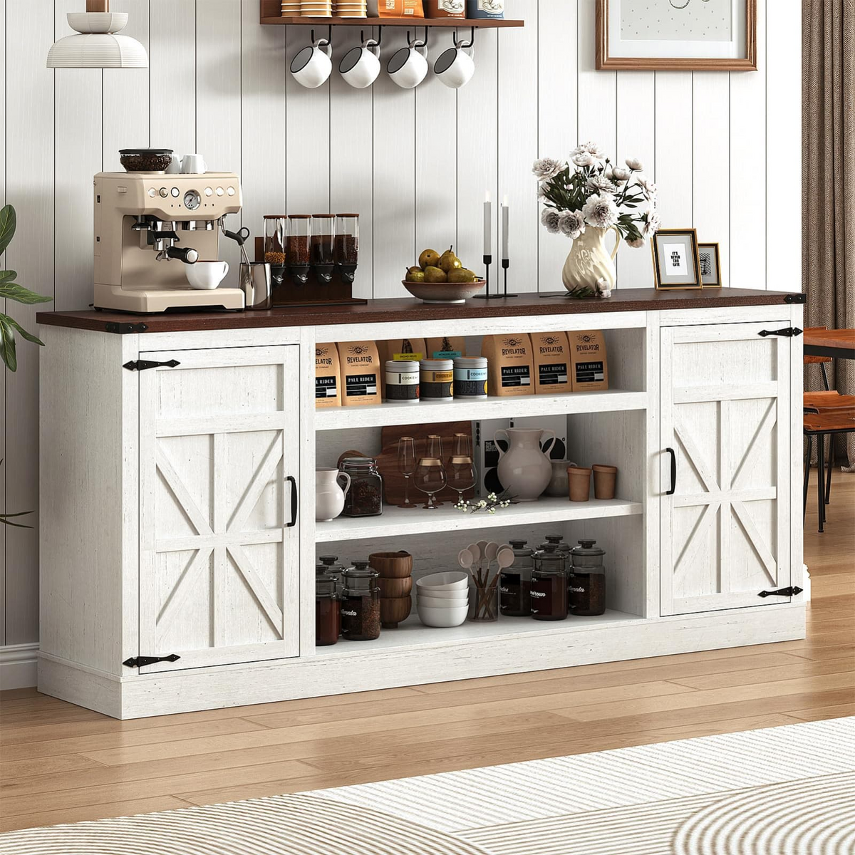 75" Coffee Bar with Charging Station