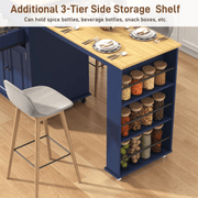80" Extendable Kitchen Island with Power Outlet