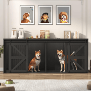 87" Dog Crate TV Stand Dog Kennel Furniture