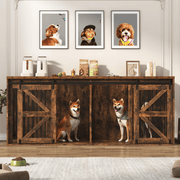 87" Dog Crate TV Stand Dog Kennel Furniture
