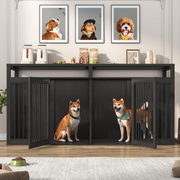 87" Dog Crate TV Stand Dog Kennel Furniture