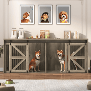 87" Dog Crate TV Stand Dog Kennel Furniture