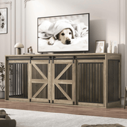87" Dog Crate TV Stand Dog Kennel Furniture