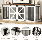 87" Dog Crate TV Stand Dog Kennel Furniture