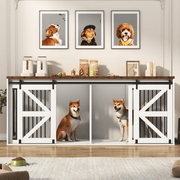 87" Dog Crate TV Stand Dog Kennel Furniture