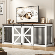 87" Dog Crate TV Stand Dog Kennel Furniture
