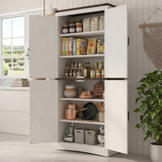 71" Farmhouse Pantry Cabinet with 4 Doors