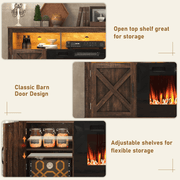 Electric Fireplace TV Stand for 70/75/80 Inch TV