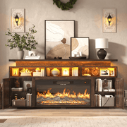 Electric Fireplace TV Stand for 75/80 Inch TV