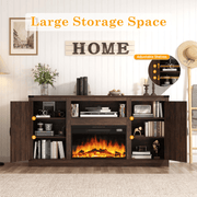 Electric Fireplace TV Stand for 75 Inch TV