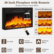 Electric Fireplace TV Stand for 75 Inch TV