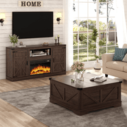 Electric Fireplace TV Stand for 75 Inch TV