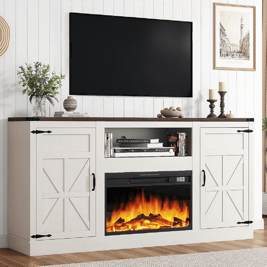 Electric Fireplace TV Stand for 75 Inch TV