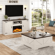 Electric Fireplace TV Stand for 75 Inch TV