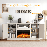 Electric Fireplace TV Stand for 75 Inch TV