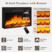 Electric Fireplace TV Stand for 75 Inch TV