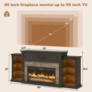 Electric Fireplace TV Stand for 95 Inch TV